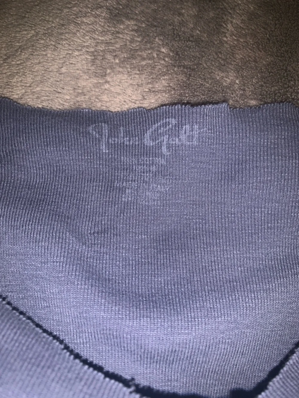 Brandy Melville Blue Short Sleeve Tee with White '16' Graphic - Picture 2 of 3